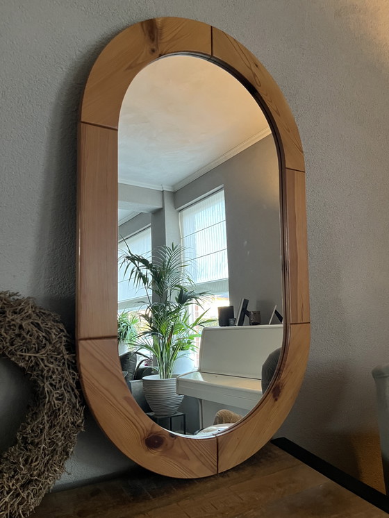 Image 1 of Large vintage IKEA Finja 2 mirror made of solid pine