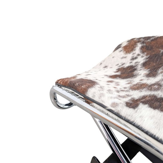 Replica Vintage LC4 Chaise Longue Pelle di Mucca Classico del Design, Sedie da camera, polished steel (foto 10 di 11)