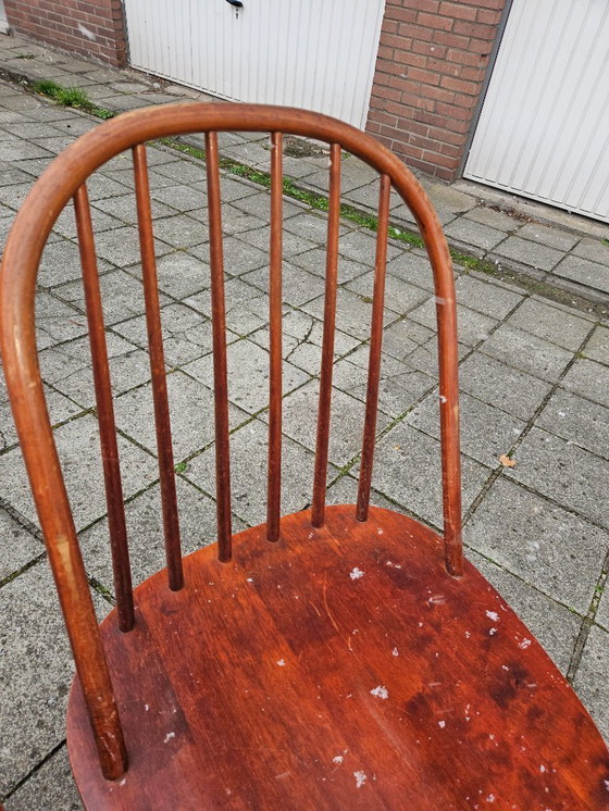 Image 1 of Set van 2 vintage Windsor spijlenstoelen - jaren '60