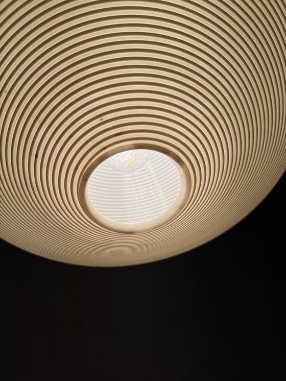 Image 1 of Lampada a sospensione vintage con dettagli in legno