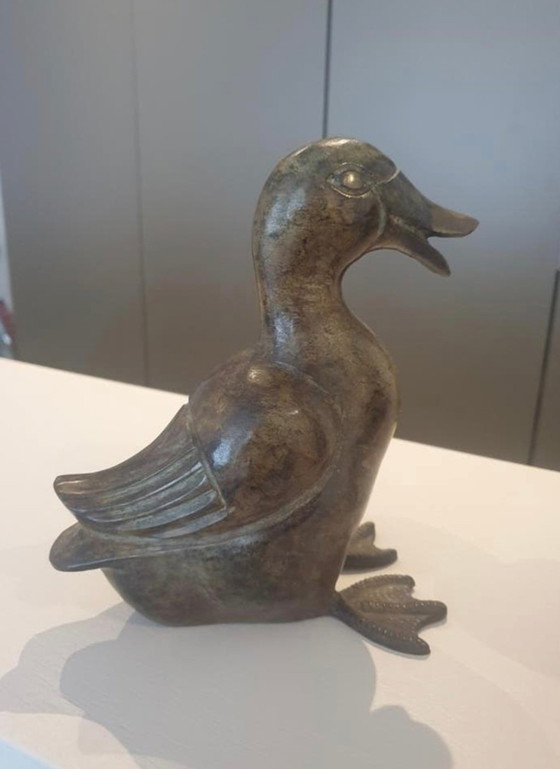 Image 1 of Statue di anatre in bronzo, stile Art Déco
