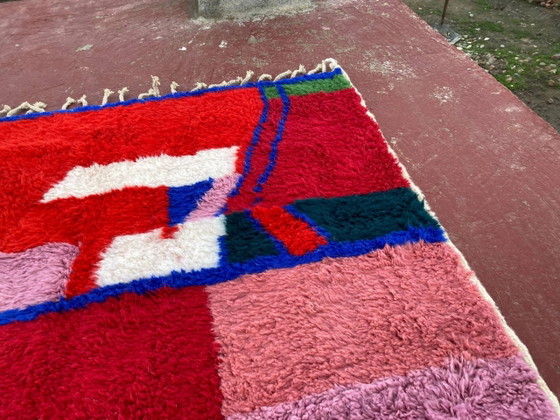 Tappeto Beni Ouarain Contemporaneo 300x200 cm – Motivi Astratti Multicolori – Tappeti, Lana, Cotone, Abstract (photo 8 of 18)