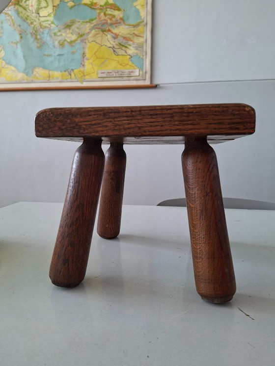 Image 1 of Vintage table, plant table, stool, brutalist design, 1960s/70s