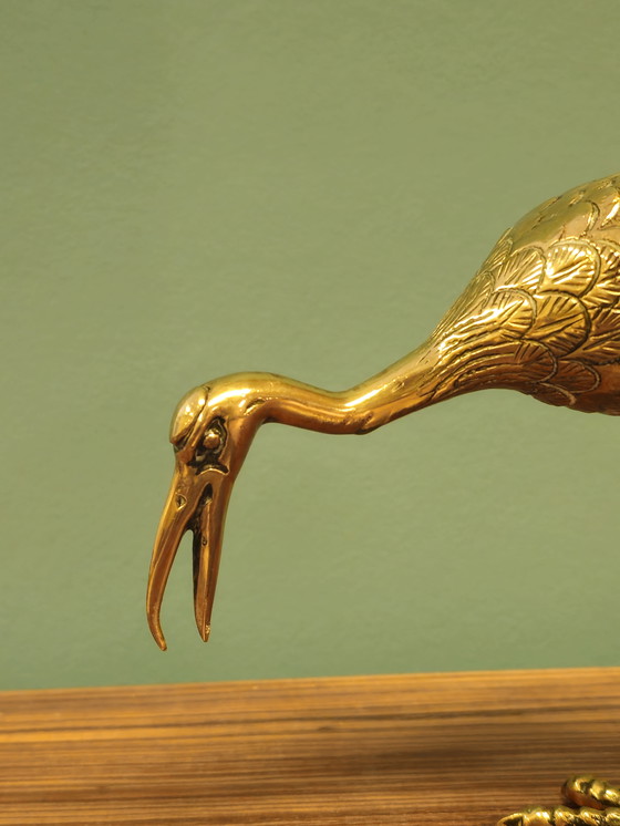 Image 1 of Set Messing Kranich Kranich Vögel