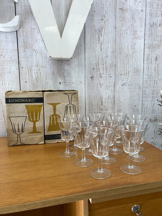 Image 1 of Set di 12 bicchieri di cristallo con scatola originale.