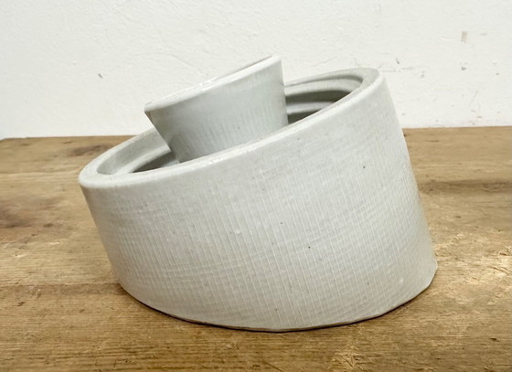 Image 1 of Applique murale vintage en porcelaine blanche, années 1970