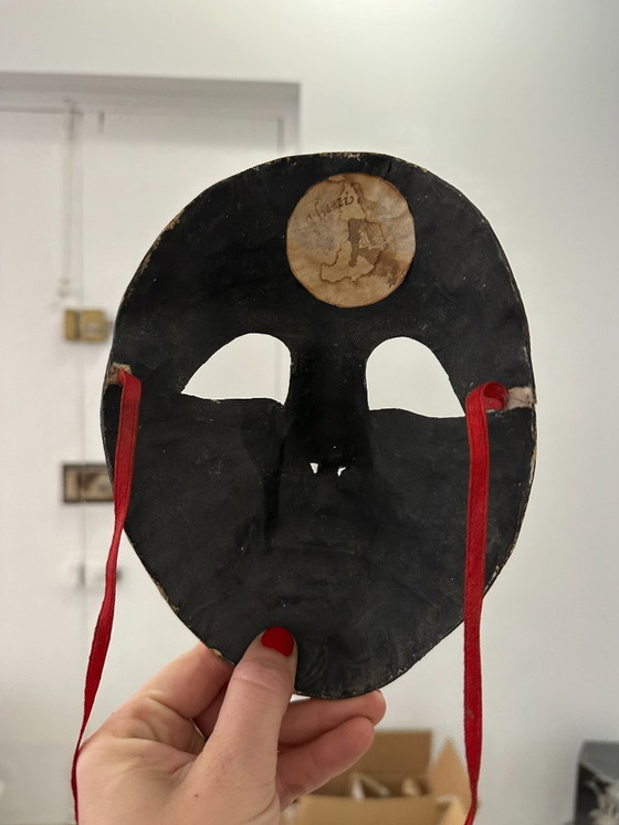 Image 1 of Vintage Pierrot mask - Italian theater / commedia dell'arte style
