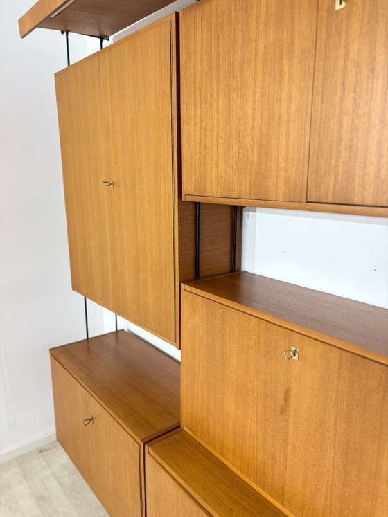 Image 1 of Omnia-plankensysteem, wandmeubel voor de woonkamer, wandplank van Ernst Dieter Hilker (1960)