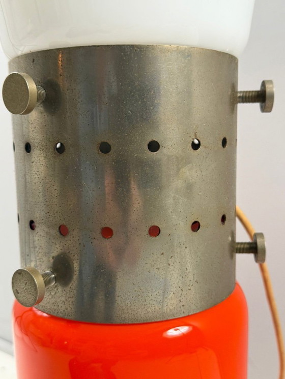 Image 1 of Lampadaire de style Space Age conçu par Carlo Nason pour Mazzega, modèle : « Brillo », Italie, années 1970