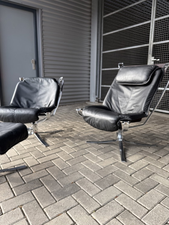 Image 1 of Vintage Sigurd rivende la lounge suite “Falcon” per Vatne Møbler (Norvegia)