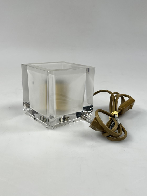 Image 1 of Lampada vintage a cubo in vetro, design Nachtmann Leuchten, Germania anni '70