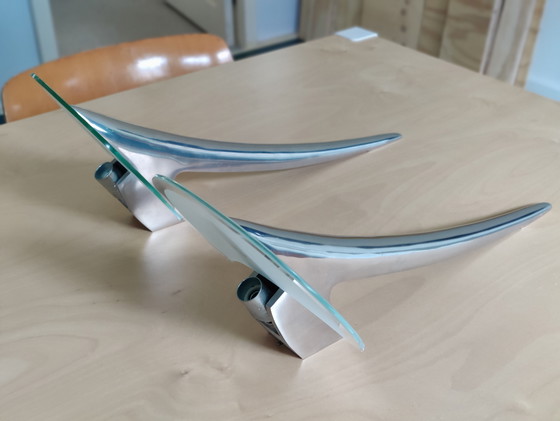 Image 1 of Set (2) di lampade da parete Alien, di Joan Auger per Metalarte anni '80