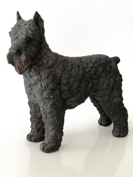 Figurine décorative vintage en porcelaine Bouvier, Vaga International, modèle Akita