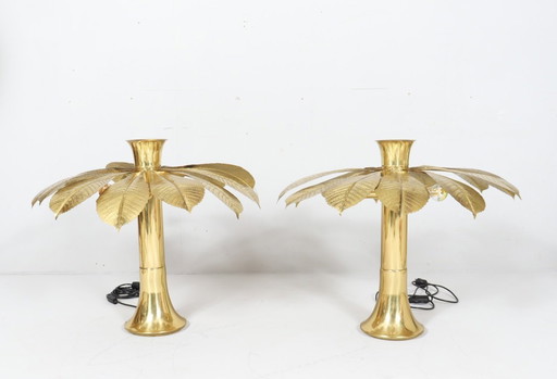 2 lampes sculpturales/de table de Carlo Giorgi pour Bottega Gadda, modèle : Ippocastano, Italie, années 1970.