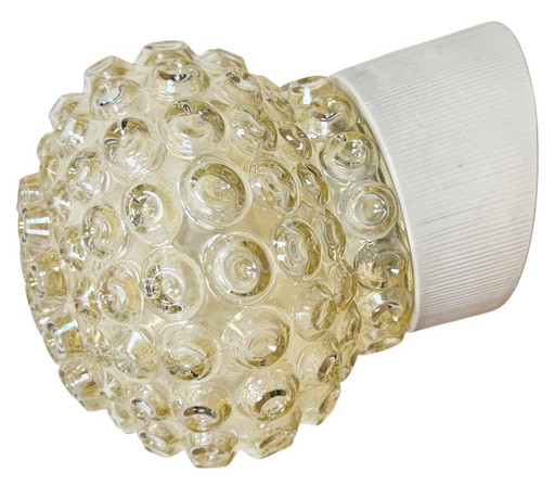 Vintage witte porseleinen wandlamp, jaren 70