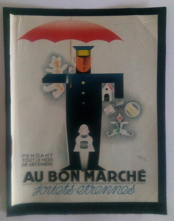 Image 1 of Jean Carlu 'Au Bon Marché' Art-Deco Original Werbung/Lithographie 1932