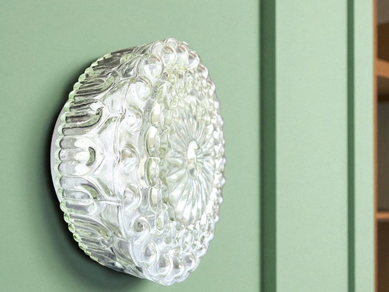 Image 1 of Pareja de lámparas empotrables de cristal para techo o pared