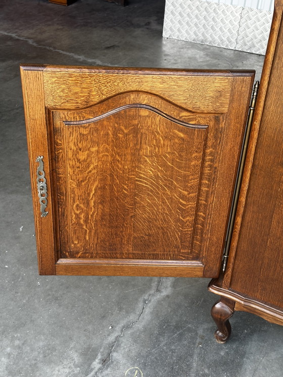 Vintage massief eikenhouten hifi-kast voor platenspeler – Ladekasten, Wood (photo 6 of 10)