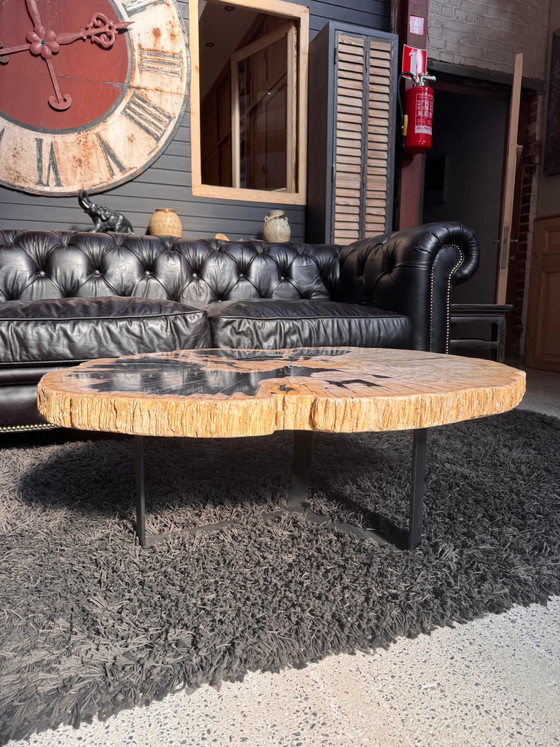 Petrified wood coffee table (photo 3 of 4)