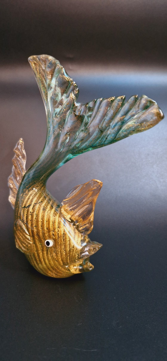 Image 1 of 60'S Barovier&Toso Murano Glass Coordonato D'Oro Fish 