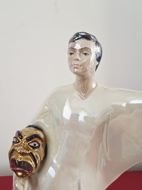 Gran Escultura Nadal España - Serie "Arte y Teatro" (Ópera / Máscara Dorada) – Objetos decorativos, Porcelain (photo 6 of 12)