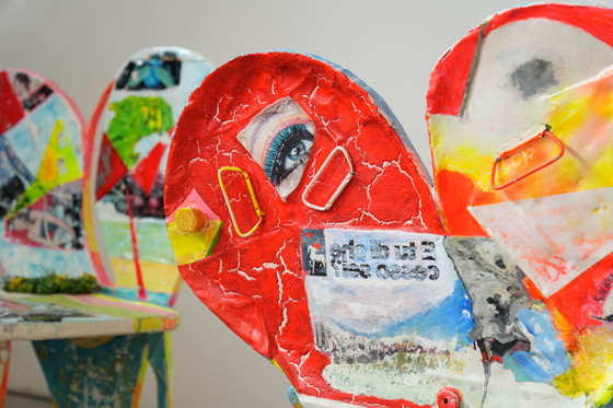 Image 1 of Set di 6 sedie Pop Art firmate da Guido Coletti (1995, firmate nel 2013)