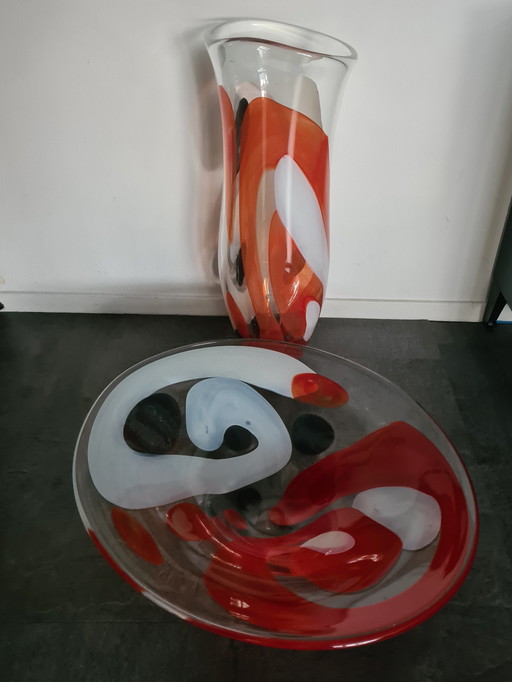 Cuenco y jarrón enormes de Svaja