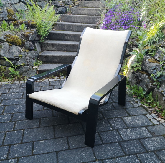 Poltrona Asko "Pulkka" di I. Lappalainen/Classico design vintage – Poltrone, Wood, Textile (photo 2 of 8)