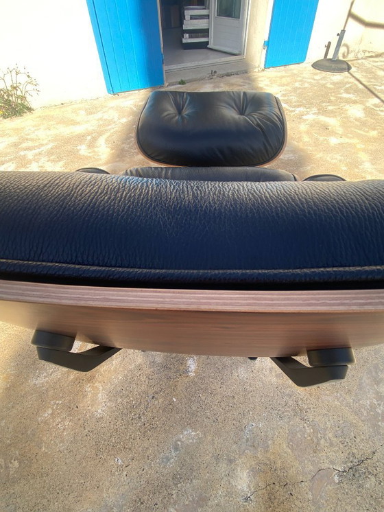 Image 1 of Sillón y otomana Charles Eames, negro semigrano, Herman Miller, 2010