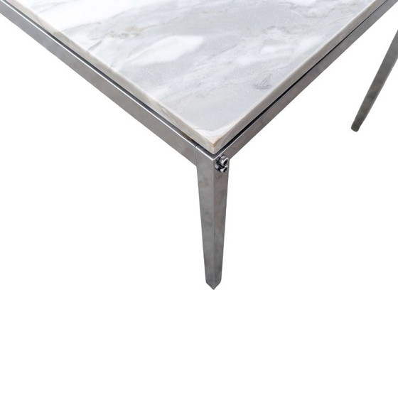 Tavolino da caffè vintage originale marmo struttura cromata Midcentury, Knoll, Tavolini da caffè (foto 8 di 9)