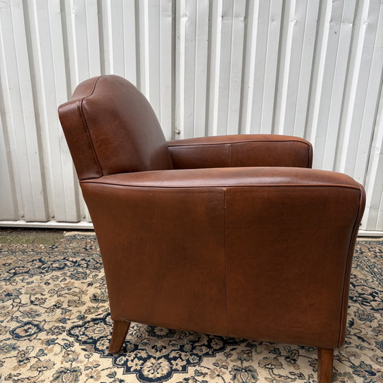 Midcentury Leather 3B Armchair – Wood (photo 5 of 7)