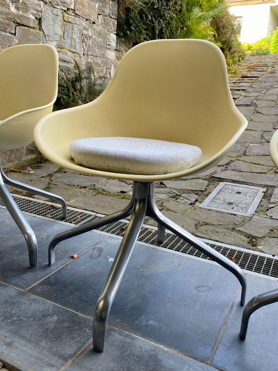 Set of 4 Vintage "Jakob" Swivel Chairs - Designed by Chris Martin for IKEA (c.2000) - Yellowing of the seat (photo 13 of 14)