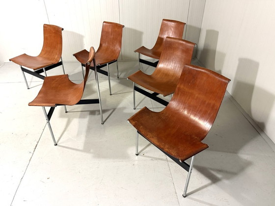 Image 1 of 6 ICF De Padova T-stoelen van Katavolos, Kelley en Littell, Italië 1950's