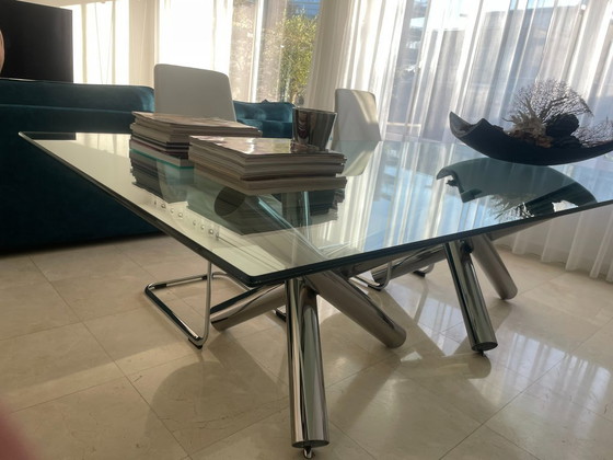 Image 1 of Minotti Van Dyck '04 240 x 120 vetro trasparente cromo (Rodolfo Dordoni)