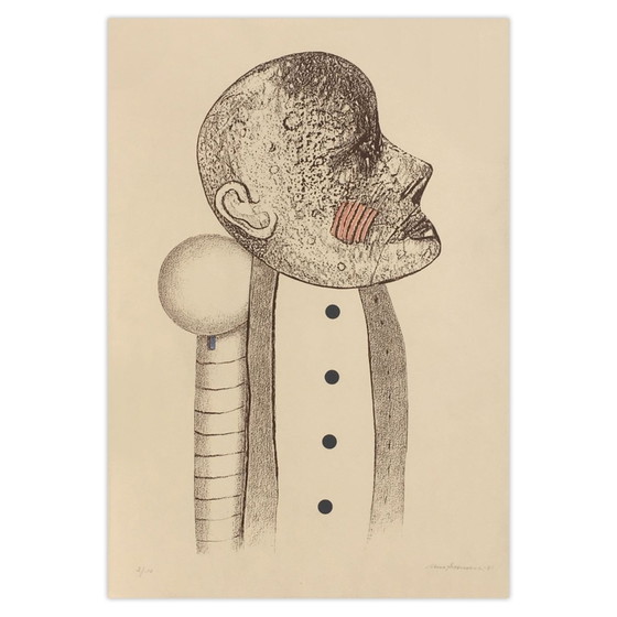 Uno George SVENSSON Signed Lithograph Portrait d'Homme III 1988 – Lithographs & prints, Paper (photo 4 of 5)