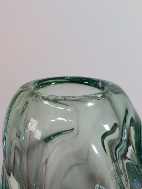 Image 1 of Vintage Mid Century Jan Beranek Glass Vase, Czech Republic