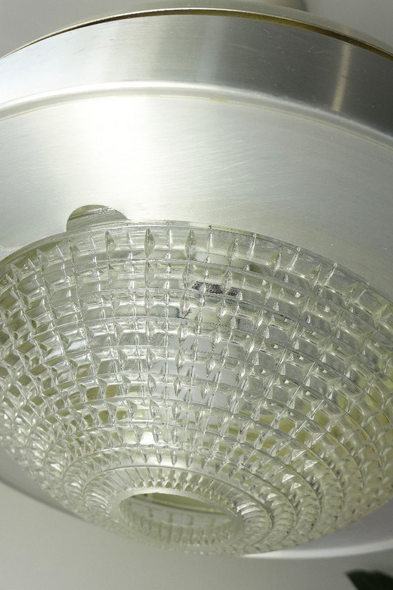 Image 1 of Zeldzame RAAK, NL hanglamp vintage pendellamp UFO van glas en aluminium