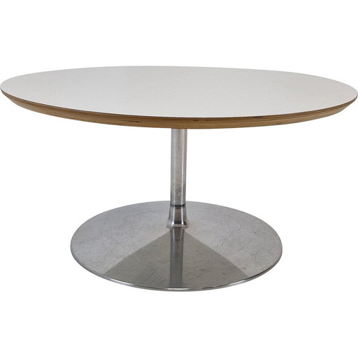 Mesa de centro vintage "Circle" de madera y metal, de Pierre Paulin para Artifort, 1960