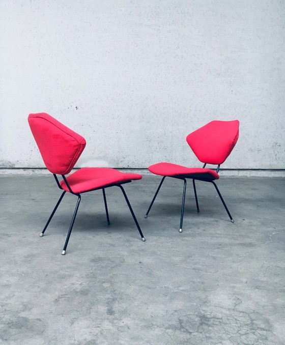 Image 1 of Midcentury Modern Design Low Side Chair set, Italy 1950's