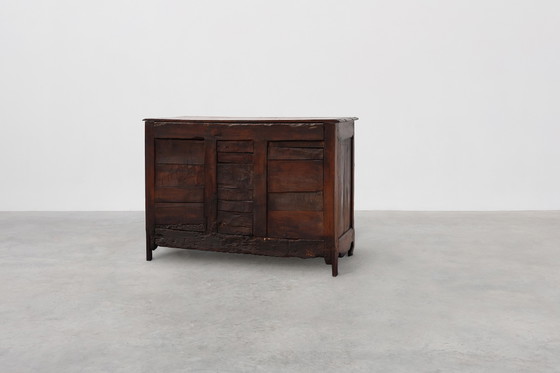 Image 1 of Rare French provincial carved cabinet or buffet with great patina, dated 1841