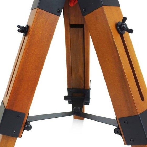 Nuova lampada da tavolo treppiede in legno 62cm, Lampade da tavolo, Metallo, Nero (foto 4 di 5)