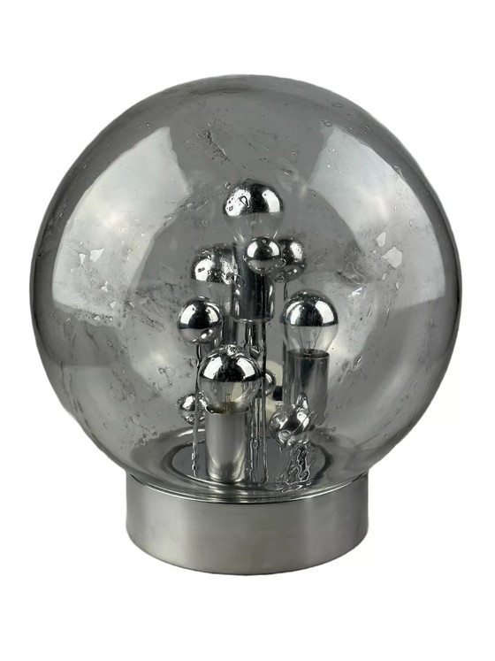 Image 1 of 60s 70s table lamp ball lamp Doria "Big Ball" glass space age design