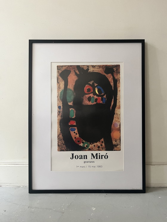 Image 1 of Original-Lithographie-Ausstellungsplakat Von Joan Miro, Paris 1983