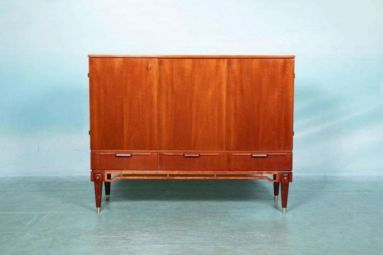 Image 1 of Credenza di design scandinavo anni '50 in teak Japandi