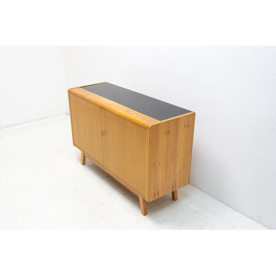 Image 1 of Vintage sideboard made of beech wood and opaxite glass by Hubert Nepožitek and Bohumil Landsman for Jitona, 1960