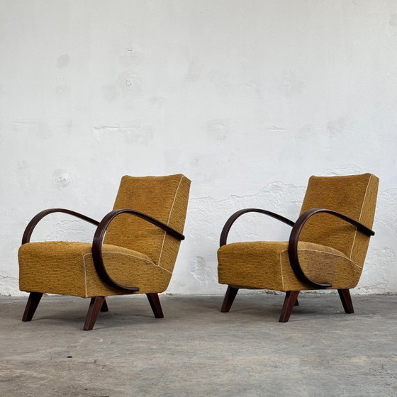 Image 1 of Pair of Halabala H-410 Armchairs, 1930s – Czechoslovak Art Deco