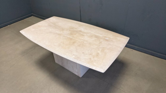 Image 1 of Vintage travertine dining table, 1970s