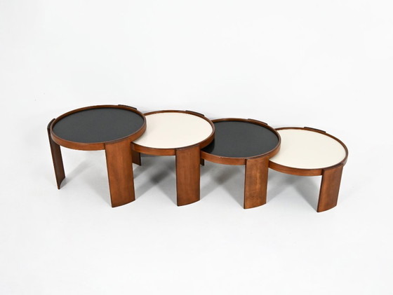 Image 1 of Große Satztische 780 von Gianfranco Frattini für Cassina, 1960er Jahre, 4er-Set