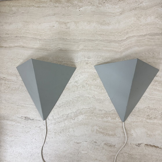 Image 1 of A Set of J. Hoogervorst for Anvia Almelo Vintage Dutch Metal Wall Lamp 1960s