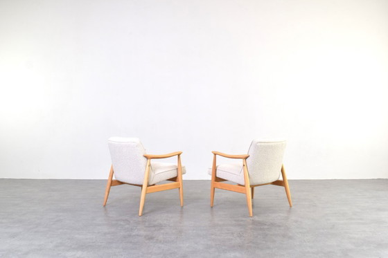 Image 1 of Fauteuils lounge style Mid-Century par J. Kędziorek, années 1960, lot de 2